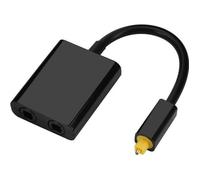 Répartiteur audio optique - XLS - Double port Toslink - 10cm - Couleur blanc/noir - Fibre optique