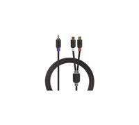 - Répartiteur audio - RCA mâle pour RCA femelle - 20 cm - anthracite - rond