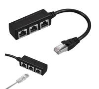 Repartiteur Cable Ethernet Rj45,Repartiteur rj45 1 Mâle vers 3 Femelles,LAN Port Double Répartiteur Rj45,Double Prise RJ45 Port Réseau Local,Doubleur RJ45 pour Ethernet Cat5,Cat5e, Cat6
