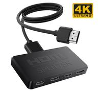 Répartiteur compatible HDMI 4K 2K, 1 entrée 4 sorties, commutateur HDTV 4x1, adaptateur compatible HDMI, commutateur vidéo HD pour Xbox PS4 DVD PC portable 1 in 4 out