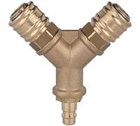 Répartiteur d'air comprimé 2 voies en Y avec raccord 1/2", 3/8" (1/2")