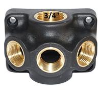 Répartiteur d'air comprimé 3 prises mural 3/4" x 1/2