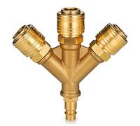 Répartiteur d'air comprimé à 3 voies avec raccords, 1/4