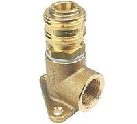 Répartiteur d'air comprimé - Prise murale - En laiton - Avec filetage d'entrée de 1/2" et prises d'embrayage NW 7,2 - Filtre d'air