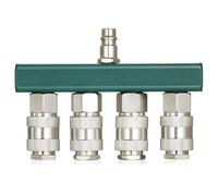 Répartiteur d'air comprimé, raccords rapides 4 voies, 1/4" NPT, raccord d'air comprimé avec raccords pneumatiques, raccord d'air comprimé