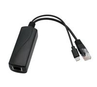 Répartiteur d'alimentation actif sur Ethernet IEEE802.3af Micro USB 48 V vers 5 V PoE Répartiteur RJ45 femelle vers mâle avec prise micro USB