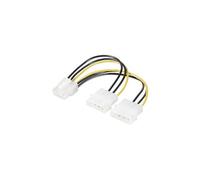 - Répartiteur d'alimentation - Alimentation PCIe de 8 broches (F) pour alimentation interne 4 broches (12 V) (M) - 15 cm - rond - noir, jaune