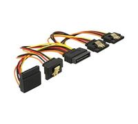 - Répartiteur d'alimentation - alimentation SATA (P) droit pour alimentation SATA (R) coudé / droit - 3.3 / 5 / 12 V - 15 cm - verrouillé - noir,