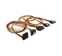 - Répartiteur d'alimentation - alimentation SATA (P) droit pour alimentation SATA (R) coudé / droit - 3.3 / 5 / 12 V - 50 cm - verrouillé - noir,