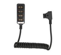 Répartiteur d'alimentation avec connecteur D-Tap mâle/femelle extensible, câble spiralé avec système anti-traction pour batterie d'appareil photo