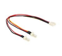 Répartiteur d'alimentation de ventilateur - DeLOCK - Molex 3 broches (M) vers (F) - 22 cm - Noir