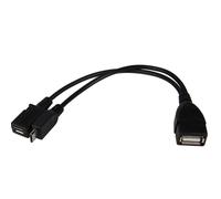 Répartiteur d'alimentation en Y Micro USB OTG 2 en 1 20cm, adaptateur USB vers Micro câble à 5 broches mâle et femelle