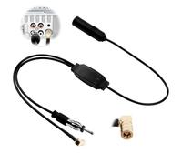 Répartiteur d'antenne DAB + - Adaptateur SMB - Fiche DIN pour voiture - Compatible avec JVC/Kenwood/Sony/Alpine/Pioneer - Pour radio de voiture TechniSat Pioneer Sony Alpine - Multivoies
