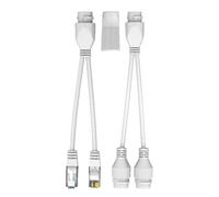 Répartiteur de câble Ethernet générique - Répartiteur réseau LAN sûr | Extension PoE pour une vidéo stable, transmission fluide des données pour la plupart des commutateurs PoE et caméras réseau