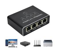 Répartiteur de câble Ethernet haut débit, répartiteur de câble Internet 1 entrée 4 sorties | Répartiteur Ethernet 1000 Mbps RJ45 pour TV, 2000, réseau Gigabit 1 à 4