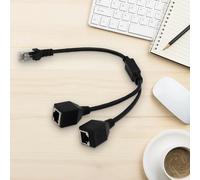 Répartiteur de câble réseau à huit coeurs, un point deux adaptateurs, extension réseau RJ45 simultanée, IPTV Internet à large bande