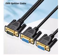 Répartiteur de câble série DB9 mâle vers femelle,câble de données COM 2 en,1 à 2,Rs232,directement connecté,caisse enregistreuse,affichage POS - Type 0.3m