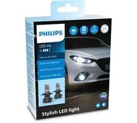 Philips Ultinon Pro3022 LED ampoule de phare automobile (H4), +100%, lumière blanche et froide à 6.000K, set de 2