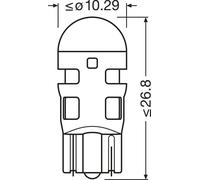 Osram Ampoule LED LEDriving SL W5W Rouge – Blister double (2 lampes) – Usage offroad uniquement
