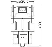 Osram Lampe de signalisation LED LEDriving SL W21/5W 6000K Blanc Off-road uniquement Double Blister