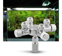 Répartiteur de CO2 pour aquarium - Valve de réglage fin pour régulateur de CO2 avec 4 sorties