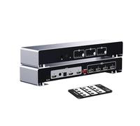 Répartiteur de commutateur vidéo 4K 60 Hz Matrix 4x2 4 entrées 2 sorties avec convertisseur optique 3,5 mm, Sélecteur multiport