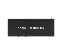 -Répartiteur de commutation Matrix 4X2 compatible 4K 30 Hz avec prise audio UE