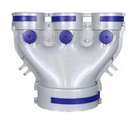 Répartiteur De Conduits De Ventilation À 3 Voies, Connecteur De Branchement En Abs Avec Vanne, Diamètre 200 Mm À 160 Mm, Durable Et Efficace, Système De Contrôle Du Flux Dair Pour Une