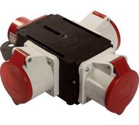 as - Schwabe MIXO Adaptateur / Distributeur de Courant ELBE Fiche CEE vers 3 Prises CEE 5 Pôles Distributeur de Courant de Chantier Robuste IP44 Made in Germany I 60832