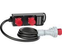 Répartiteur de courant CEE PCE 9441453 RÉPARTITEUR MOBILE EN CAOUTCHOUC STEYREGG 2X32 A. IP44