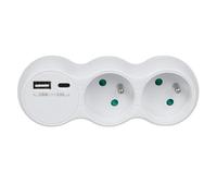 Maclean Répartiteur de courant MCE339 E – 2 prises, 2x USB A/C, 16A