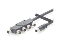 Répartiteur de distribution d'alimentation industriel M12 5 broches à codage en L avec câble d'alimentation IP67 for interrupteur