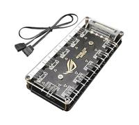 Répartiteur de hub ARGB - Hub de ventilateur adressable à 3 broches 5 V | éclairage PC 11 ports, carte d'extension , unité de distribution d'alimentation stable | Hubs de contrôle ARGB pour boîtier