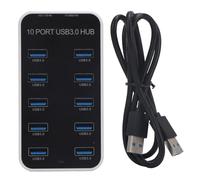 Répartiteur de Hub de données USB 3.0 à 10 Ports, Station d'accueil USB Rapide avec Port DC12V 24V, données Rapides pour Ordinateur de Bureau, TV, Jeu ole,