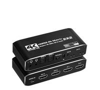 Répartiteur de matrice compatible 2x2 avec commutateur compatible SPDIF et L/R 3,5 mm 4x2 Prise en charge HDCP 2. ARC 3D 4K@60(ZY-HM22A)