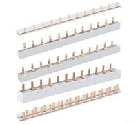 Répartiteur de peigne d'alimentation 63 A pour DPN 12 modules 230 V Pin Bus Bar Bloc de jonction isolé en cuivre pur 220 x 30 x 30 mm Blanc câblage de panneau horizontal pour électriciens (D)