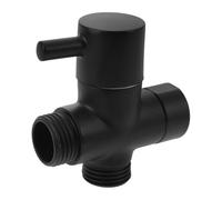 Répartiteur de Pommeau Cuivre, 1 Entrée 2 Sorties, Noir | Direction D’eau Réglable, Raccordement Simple à Plusieurs Sources, Fiable et Antirouille, pour Domestique
