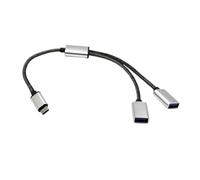 Répartiteur de Port USB Multiplicateur Séparateur 2 en 1 Transportable | Câble adaptateur extension Station d'accueil extensible câble d'extension répartiteur USB pour PC portable auto bureau camé