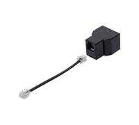 Répartiteur de prise téléphonique - Convertisseur de fils téléphoniques bidirectionnels pour lignes fixes | Adaptateur de port RJ11 6P4C avec plaqué or et design Plug-and-Play pour bureau à domicile