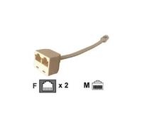 deXlan - Répartiteur de réseau - RJ-45 (M) pour RJ-45 (F) - 15 cm G