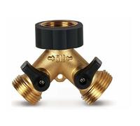 Répartiteur de Robinet 2-Voies Y-Distributeur pour Tuyaux D'Arrosage Double Arrivee d'eau Machine a Laver Répartiteur D' QIEDOVIEY
