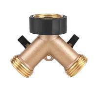 Répartiteur De Robinet De Jardin En Laiton Robuste 2 Voies, Adaptateur De Raccord De Tuyau De 3/4 "3/4" Pour L'irrigation De Jardin(europäisches Gewinde) (2 Voies) (2 Voies)