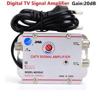 Répartiteur de télévision par câble DTMB à onde de terre, amplificateur de Signal d'antenne de télévision numérique 20db, équipement de télévision domestique, prise ue 220V 50/60HZ 1 in 2 out EU Plug