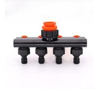 Répartiteur de tuyau d'arrosage à 4 voies pour convertir un seul robinet en quatre sources d'eau avec valves indépendantes, compatible avec les systèmes de tuyau à connexion rapide