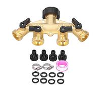 Répartiteur de tuyau d'eau G3/4 à 4 voies, adaptateur de tuyau d'arrosage en laiton, distributeur pour robinet, convertit un robinet simple en 4 sorties pour arroser les parterres