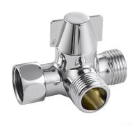 Répartiteur de vanne de douche en cuivre 4 ports 1/2" | Commutation de débit sans interruption, design à 4 ports, contrôle de plusieurs appareils, mise à niveau de salle de bain