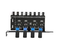 Répartiteur de Ventilateur à 4 Broches, Hub de Ventilateur PC Durable à 8 Canaux avec Bouton de Réglage, Alimentation 72W pour Système de Refroidissement par Eau PC, 1 unité