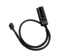 Répartiteur De Ventilateur PC - Répartiteur De Ventilateur À 4 Broches | Hub De Ventilateur De Boîtier | Répartiteur De Moyeu De Câble D'alimentation | Étui À Manchon Adaptateur | Centre De Fans | Rép