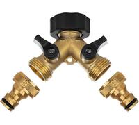 Répartiteur d'eau 2 voies 3/4", répartiteur de raccordement d'eau, distributeur de robinet, distributeur en Y, tuyau d'alimentation pour machine à laver, lave-vaisselle, distributeur de tuyau