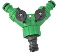Répartiteur d'eau 3 voies 1 entrée 2 sorties Adaptateur de répartiteur de robinet pour machine à laver Jardinage DN15 DN20 Plastique